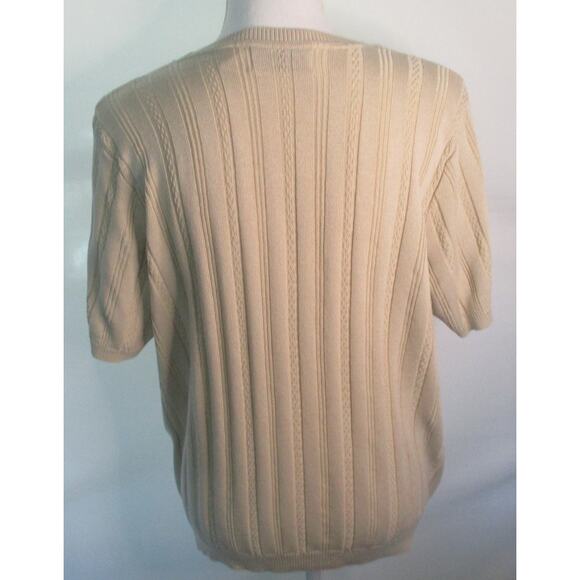 Alfred Dunner Women's Short Sleeve Tan Lightweight Sweater Size XL - Picture 5 of 10